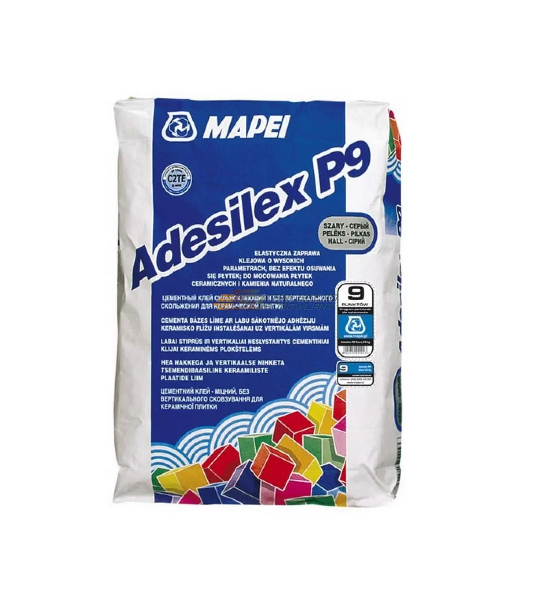 Klej Elastyczny Mrozoodporny Wodoodporny do Płytek Mapei ADESILEX P9 25 kg