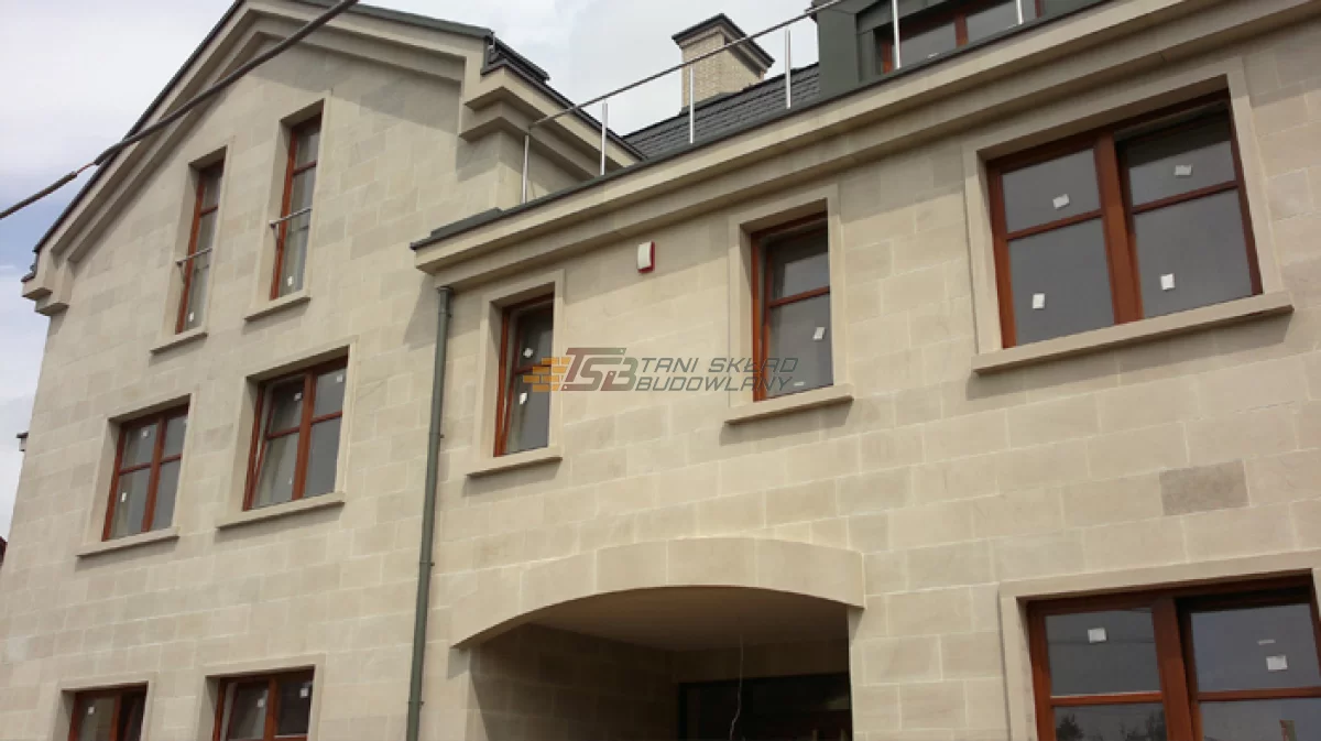 Piaskowiec Łupanka Elewacyjna Biały Elewacja Szydłowiec 8x38x2 Kamień