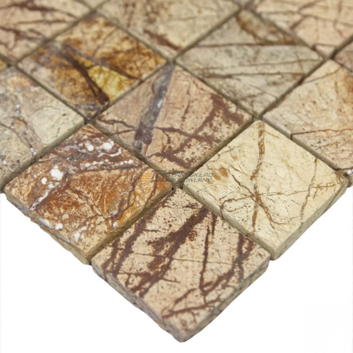 Mozaika marmurowa Rain Forest Brown 30x30x1 cm