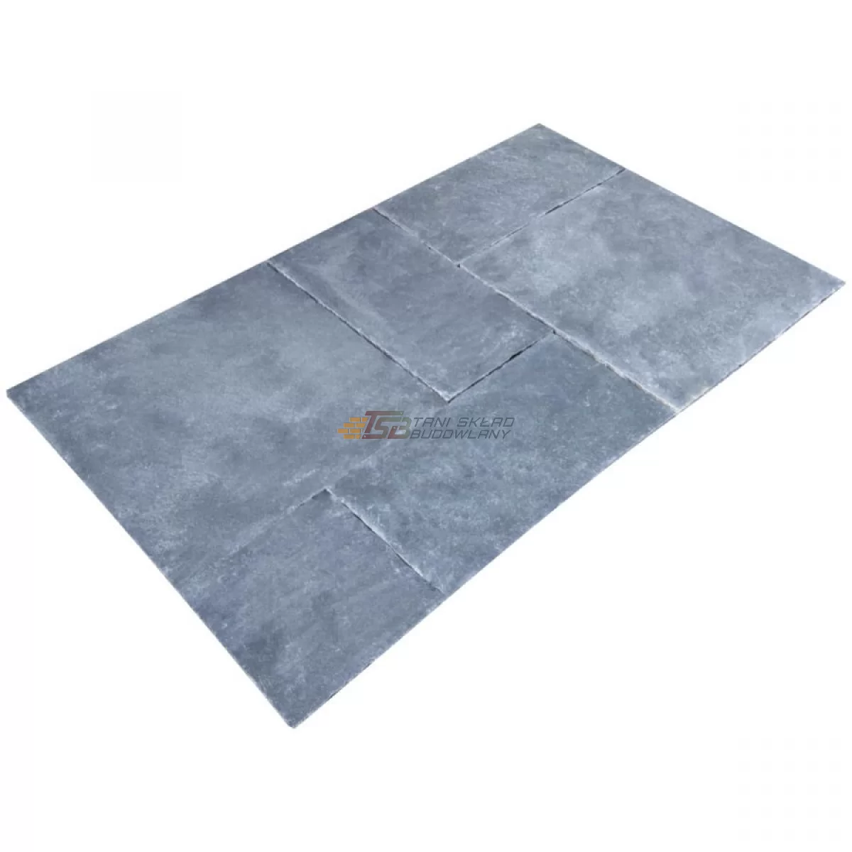 Płytki wapień Black Limestone antyk i bębnowane komplet taras