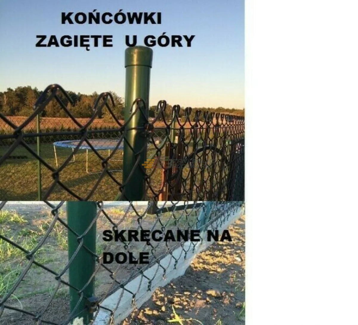 Siatka ogrodzeniowa ocynkowana powlekana PCV fi 3,6 - różne kolory- PRODUCENT