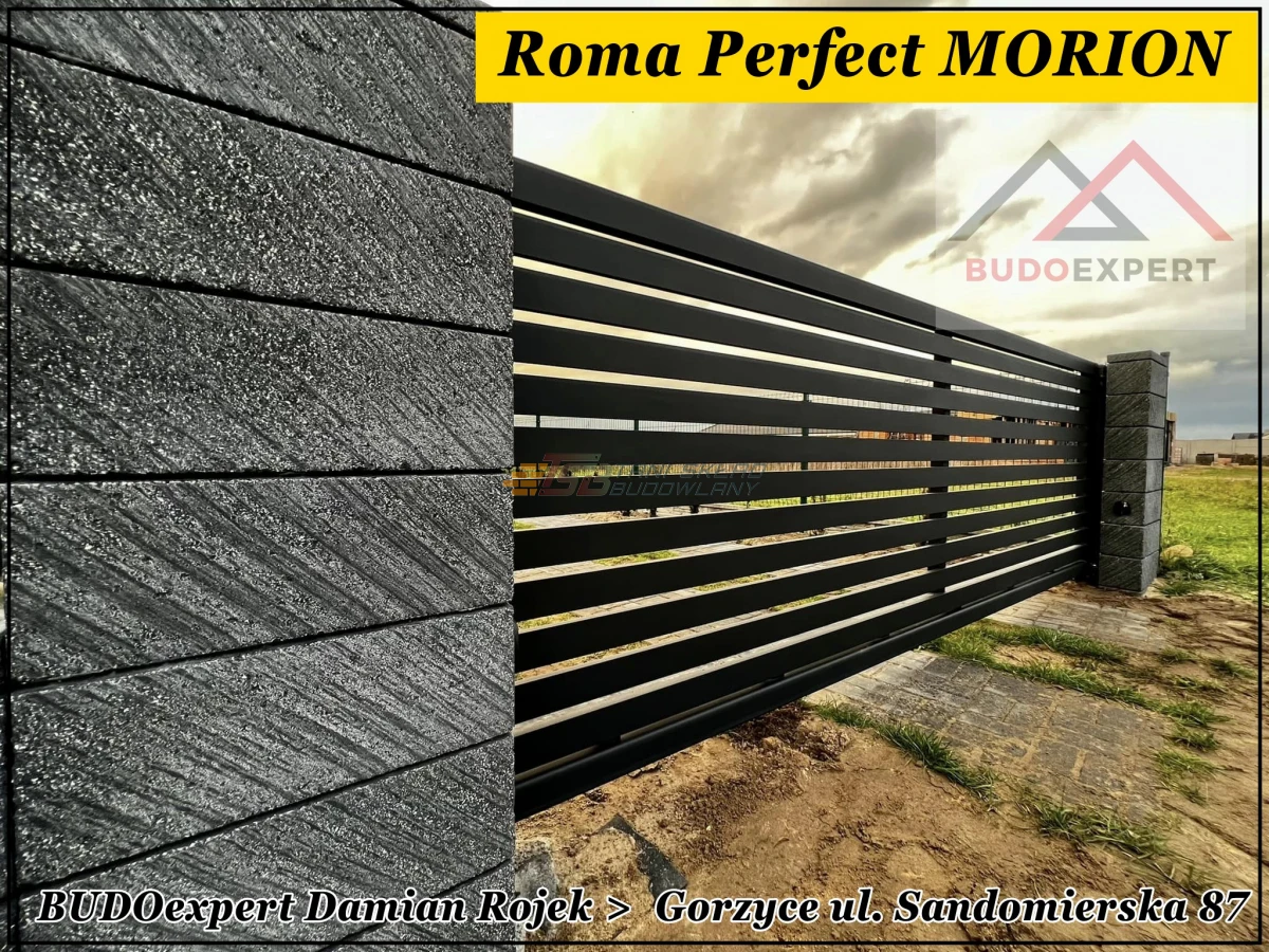 Bloczek na ogrodzenie Joniec Roma Perfect kolor MORION dostępny od ręki !