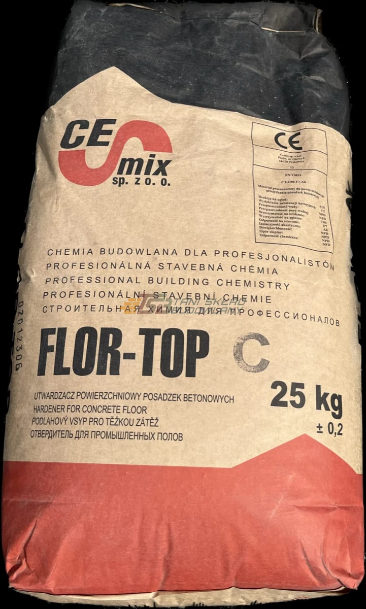 FLOR-TOP posypka utwardzająca do przemysłowych posadzek betonowych DST 25kg