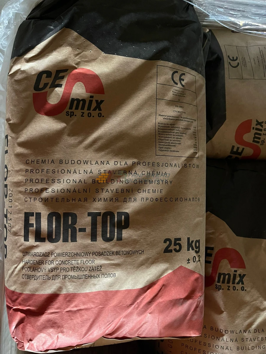 FLOR-TOP posypka utwardzająca do przemysłowych posadzek betonowych DST 25kg