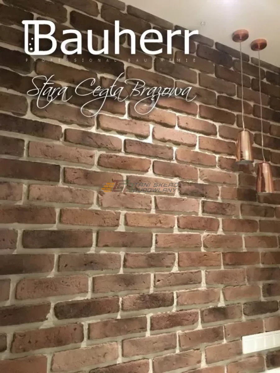 Stara cegła Stare Cegły BAUHERR brązowa brązowe 1m2