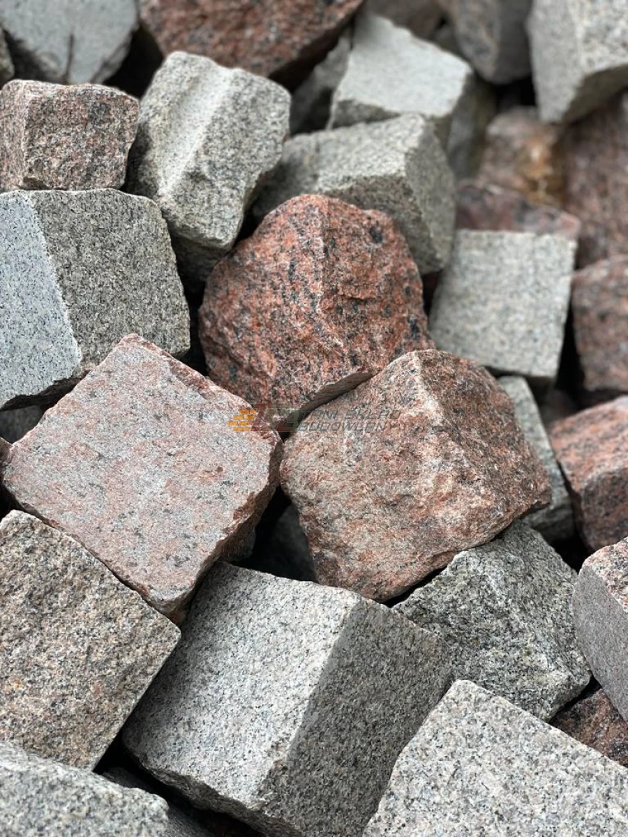 Kostka granitowa cięto łupana 8/11 Miszung