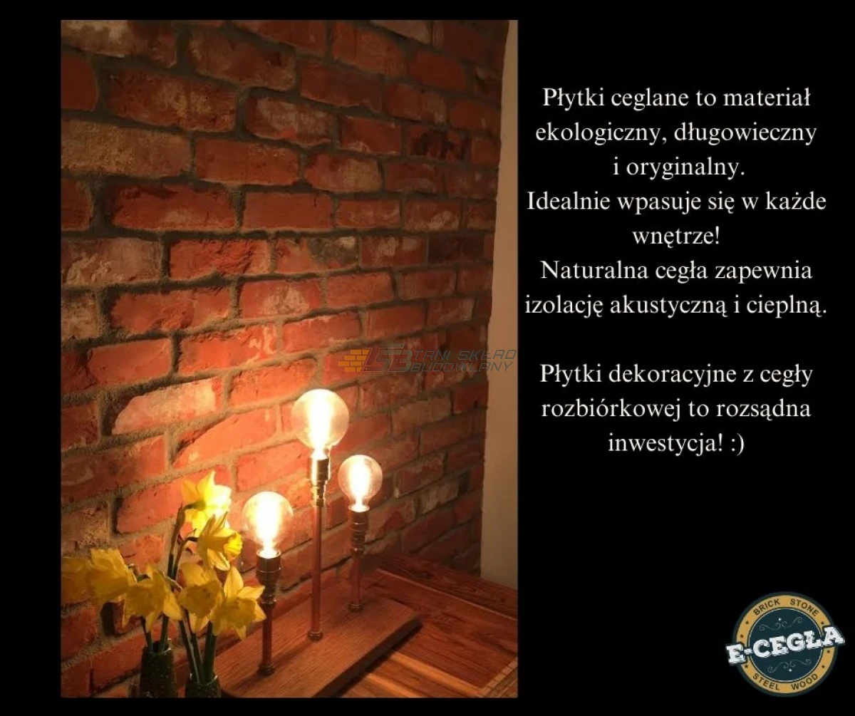 PŁYTKI DEKORACYJNE ze STAREJ CEGŁY na ścianę i elewację