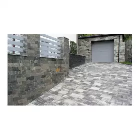 Płytki Łupek Deoli Green naturalny 60x30x1,2 cm z Łupka elewacja