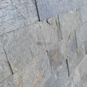 Płytki Łupek Deoli Green naturalny 60x30x1,2 cm z Łupka elewacja