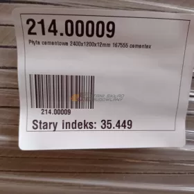 Płyta cementowa Cementex 2400x1200x12 mm