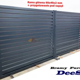 Brama dwuskrzydłowa palisadowa 4x1,5 m+ furtka 1x1,5 m w komplecie