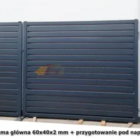 Brama dwuskrzydłowa palisadowa 4x1,5 m+ furtka 1x1,5 m w komplecie