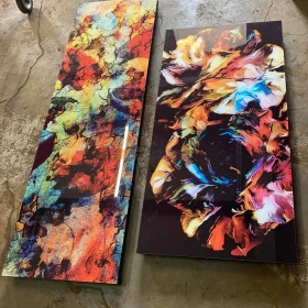 Grzejnik Panel Szklany XL z dowolną Grafiką - Kaloryfer wzmocniony - Wydajny - Płaski - Hybrydowy - Kolorowy - Szklany - Ozdobny