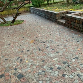 Kostka granitowa cięto łupana 8/11 Miszung