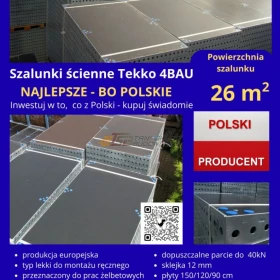 Szalunki fundamentowe 31m2 szalunki ścienne lekkie