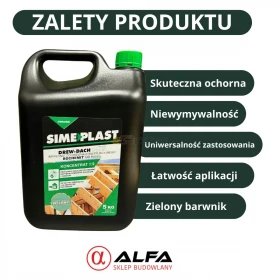 IMPREGNAT KONSTRUKCYJNY 1:9 drewna Simeplast DREW-DACH zielony 5 kg