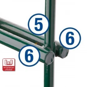 Kompletny zestaw ogrodzeniowy 2D 6/5/6 o wysokości 830 mm - 15 mb