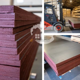 Sklejka szalunkowa, topolowa (chińska) 1250x2500 gr. 20mm Płyta szalunkowa 