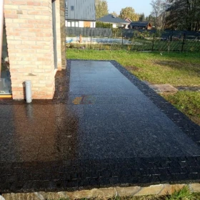 Płyty Granitowe Chodnikowe - cięte płomieniowane Labradoryt Irina Blue