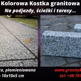 Kostka Granitowa Jasno SZARA cięta płomieniowana na podjazdy, drogi, ścieżki PROMO!!!