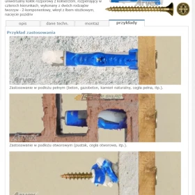 Kołek uniwersalny 6x45 wytrzymały na duże obciążenia Lublin ARVEX Wrotków