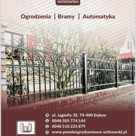 Producent Paneli Ogrodzeniowych i Malarnie Proszkowe - Witkowski